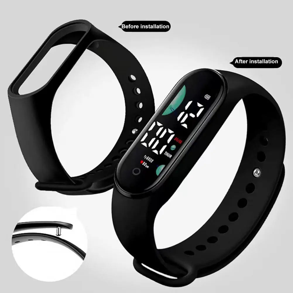 M9 Waterproof LED Touch Control Digital Sports Watch - Unisex Multifunctional Wrist Bracelet for Adults/Unisex and Kids